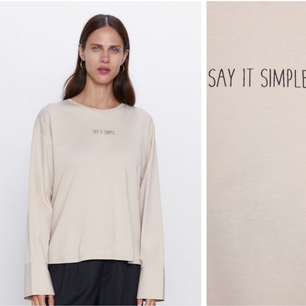 Zara long sleeve tee
